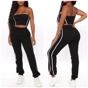Fashion Nova Blk/Wht 2 piece set